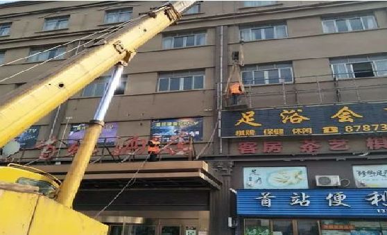 灵山安装较高的门店招牌有什么好的方法？
